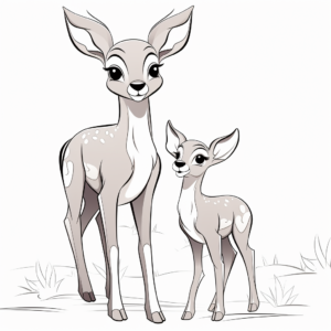 Children's Easy Browning Buck Coloring Pages 4