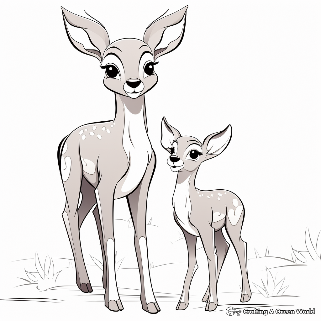 Children's Easy Browning Buck Coloring Pages 4