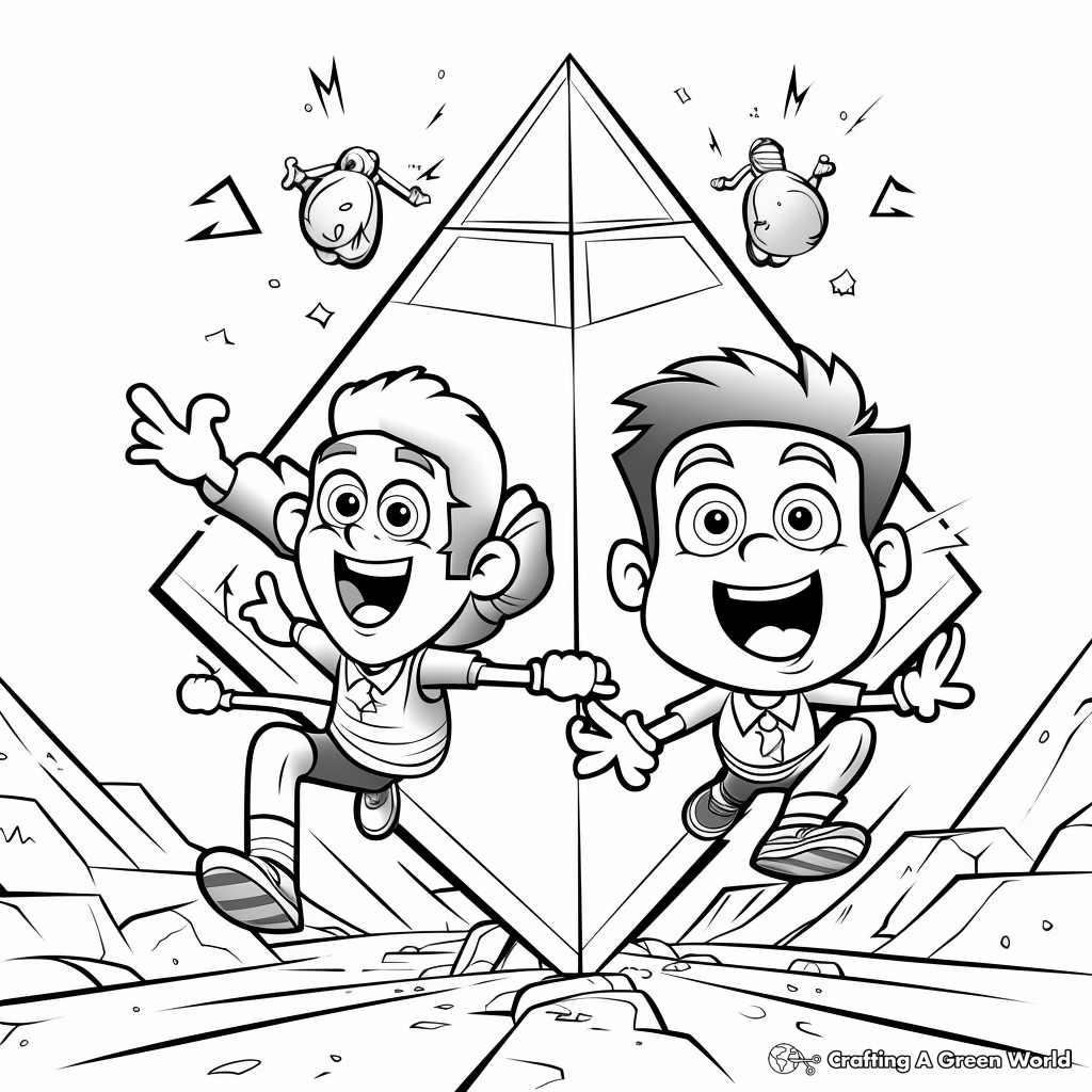 Children's Educational Trapezoid Coloring Pages 1