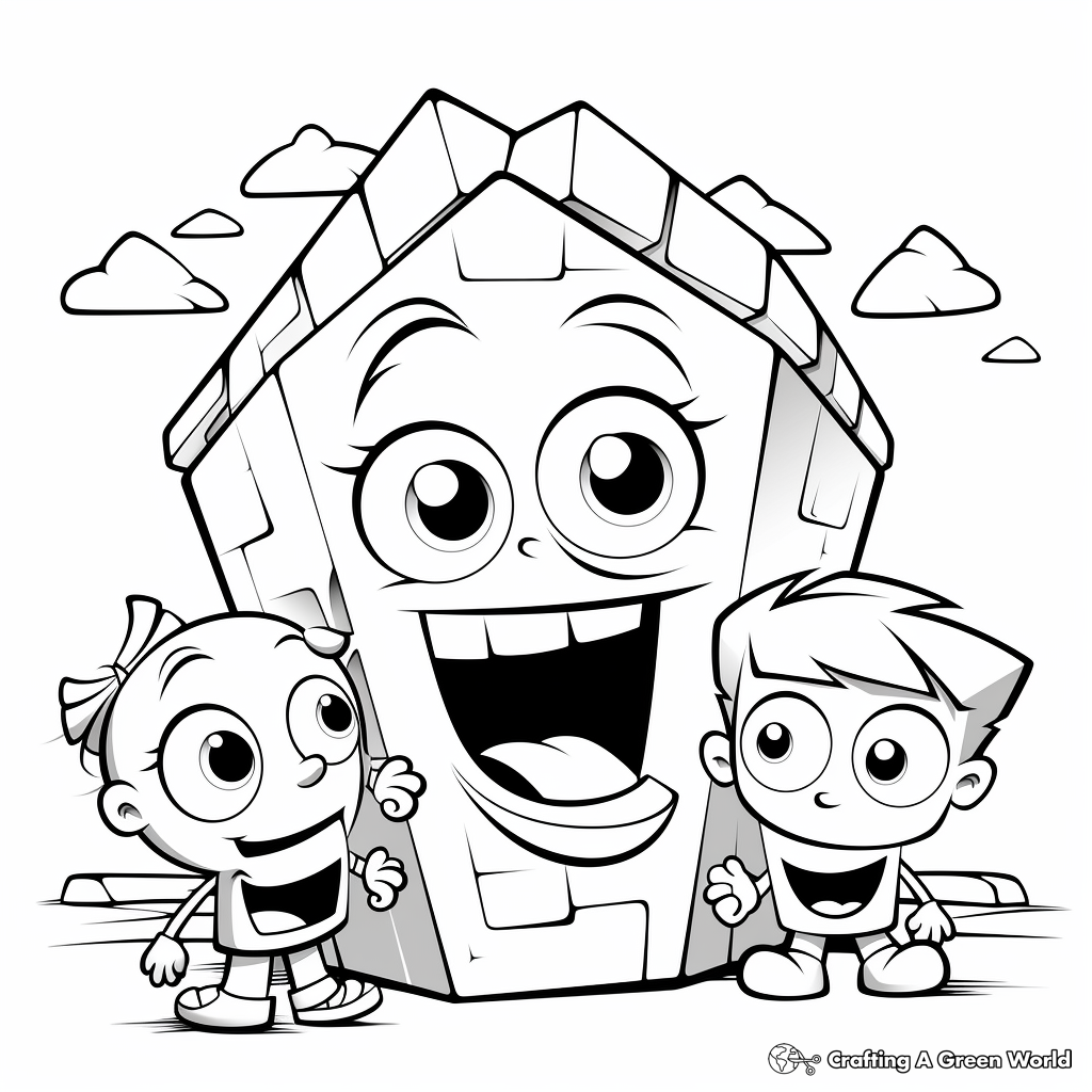 Children's Educational Trapezoid Coloring Pages 2