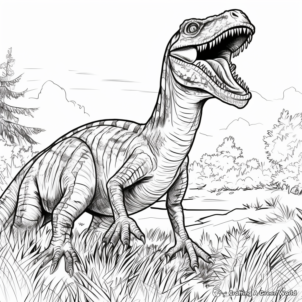 Children's Favorite: 'Jurassic Park' Velociraptors Coloring Pages 1