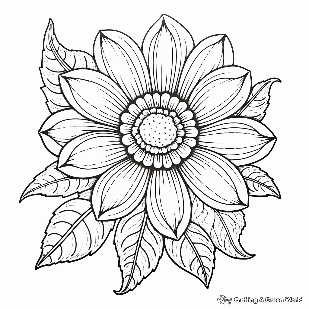 Children's Friendly Daisy Coloring Pages: Simple yet Intricate 4