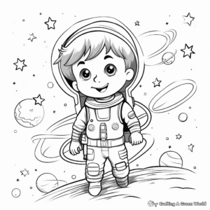 Children's Friendly Milky Way Galaxy Coloring Pages 1