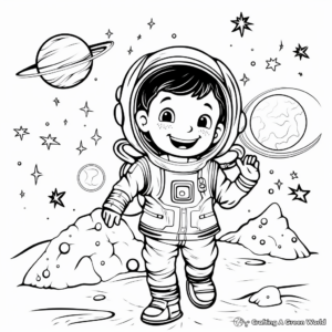 Children's Friendly Milky Way Galaxy Coloring Pages 2