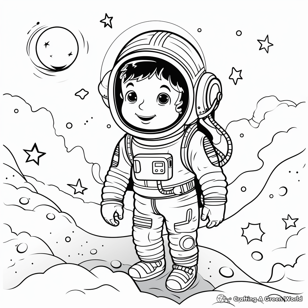 Children's Friendly Milky Way Galaxy Coloring Pages 3