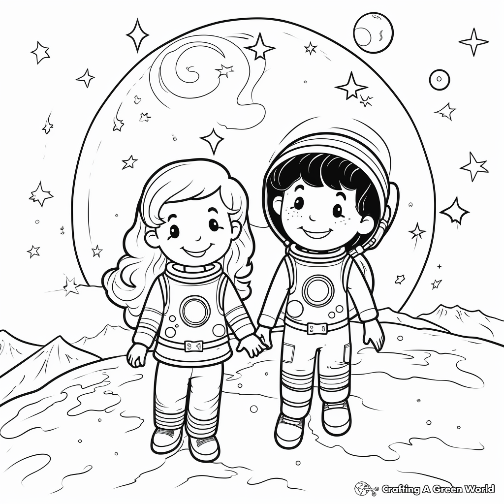 Children's Friendly Milky Way Galaxy Coloring Pages 4