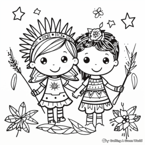 Children's Fun Boho Style Arrows Coloring Pages 2