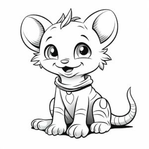 Children's Fun Sphynx Kitten Coloring Pages 2