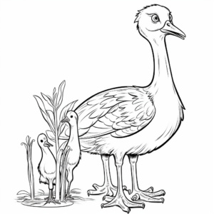 Children's Stork and Cabbage Myth Coloring Pages 1