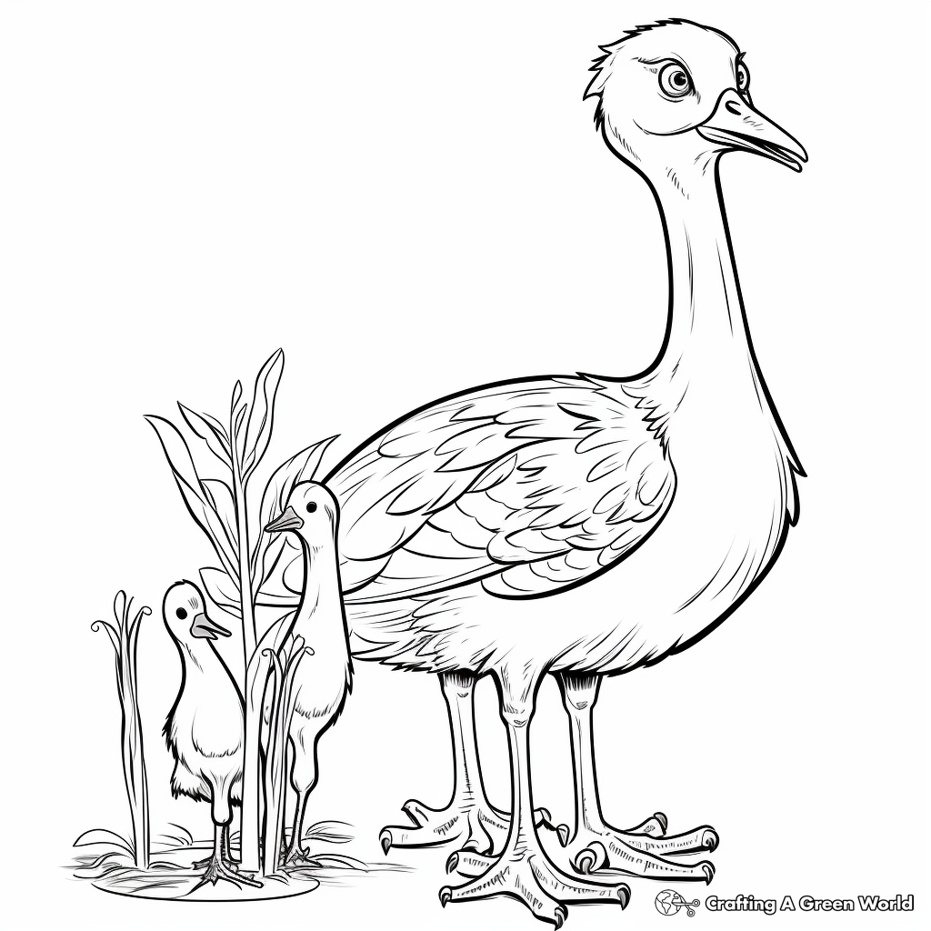 Children's Stork and Cabbage Myth Coloring Pages 1