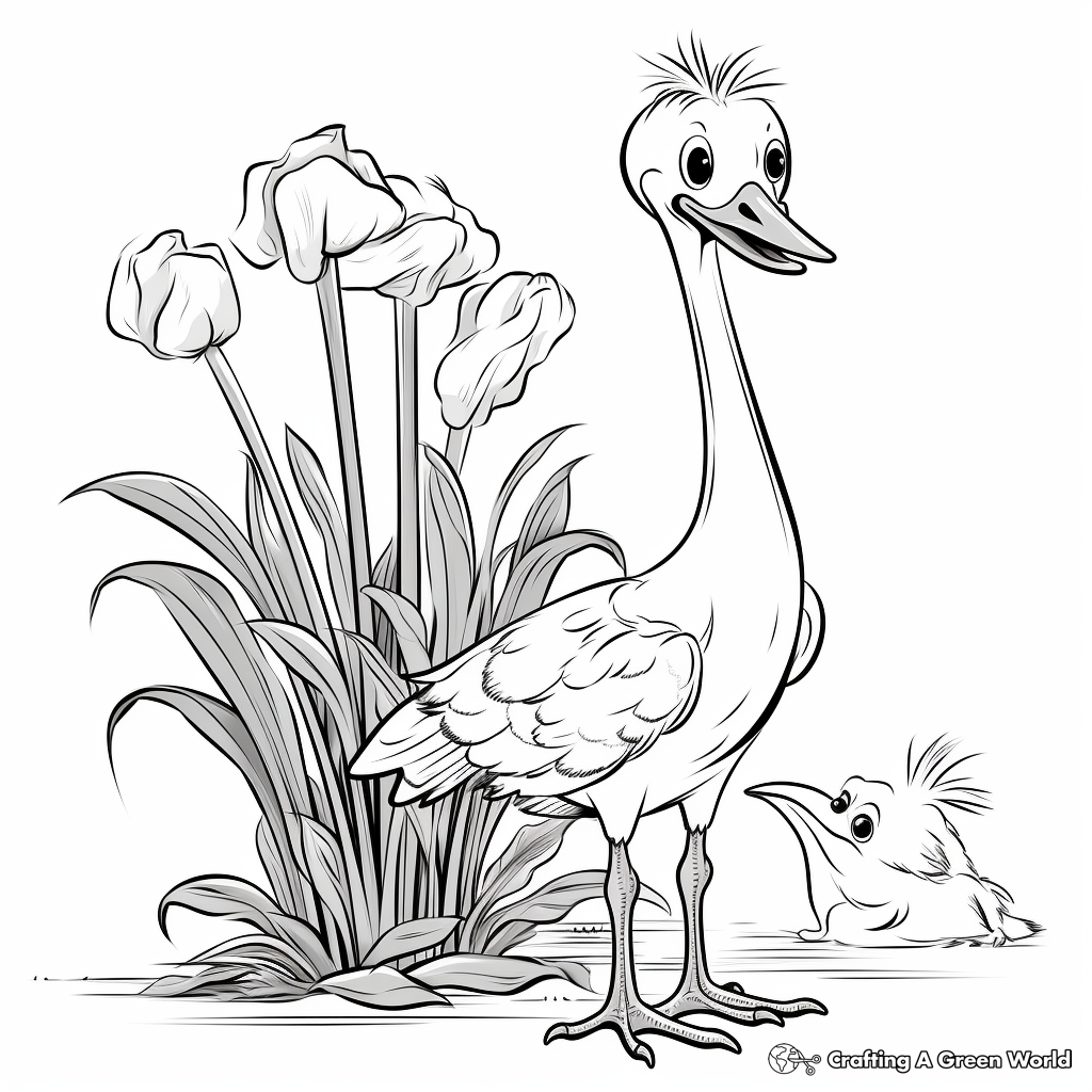 Children's Stork and Cabbage Myth Coloring Pages 2