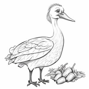 Children's Stork and Cabbage Myth Coloring Pages 3