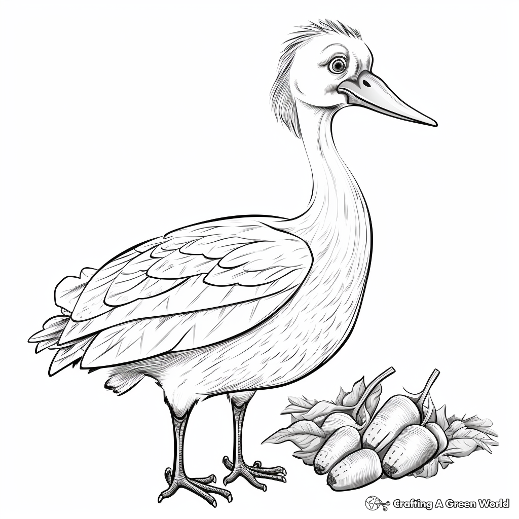 Children's Stork and Cabbage Myth Coloring Pages 3
