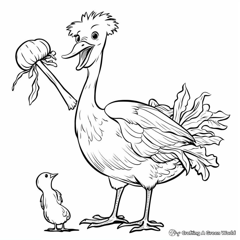 Children's Stork and Cabbage Myth Coloring Pages 4