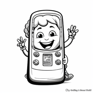 Children's Toy Phone Coloring Pages 3
