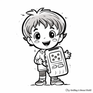 Children's Toy Phone Coloring Pages 4