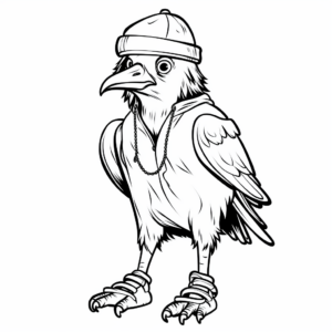 Chill Raven Crow Coloring Pages for Teens 2