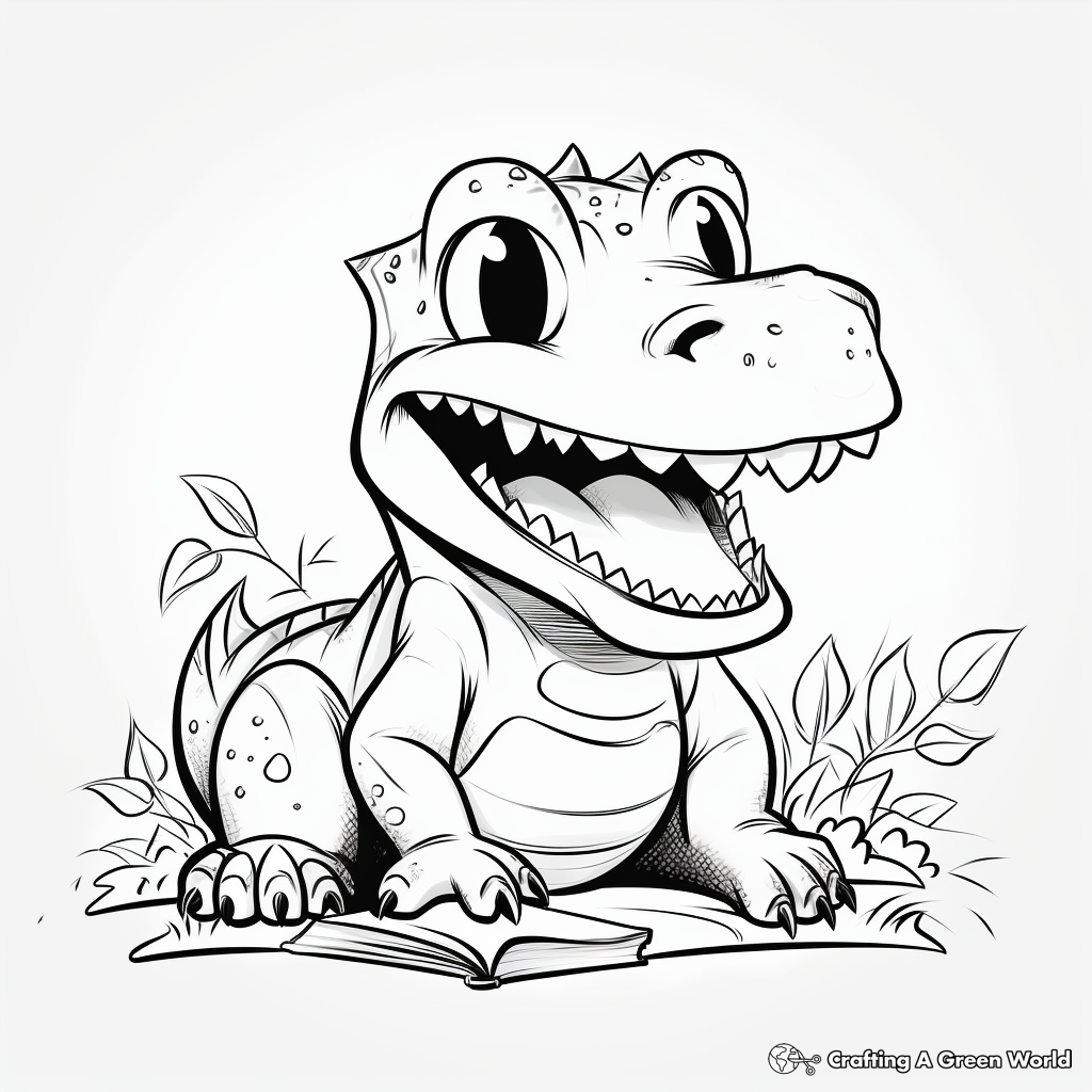Chilling Allosaurus Coloring Pages 1