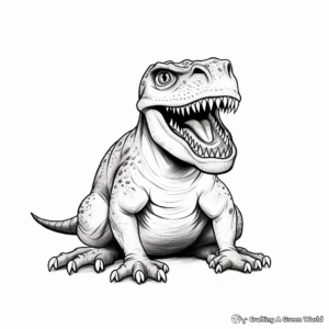 Chilling Allosaurus Coloring Pages 2