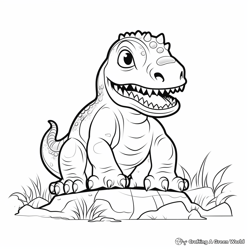 Chilling Allosaurus Coloring Pages 4