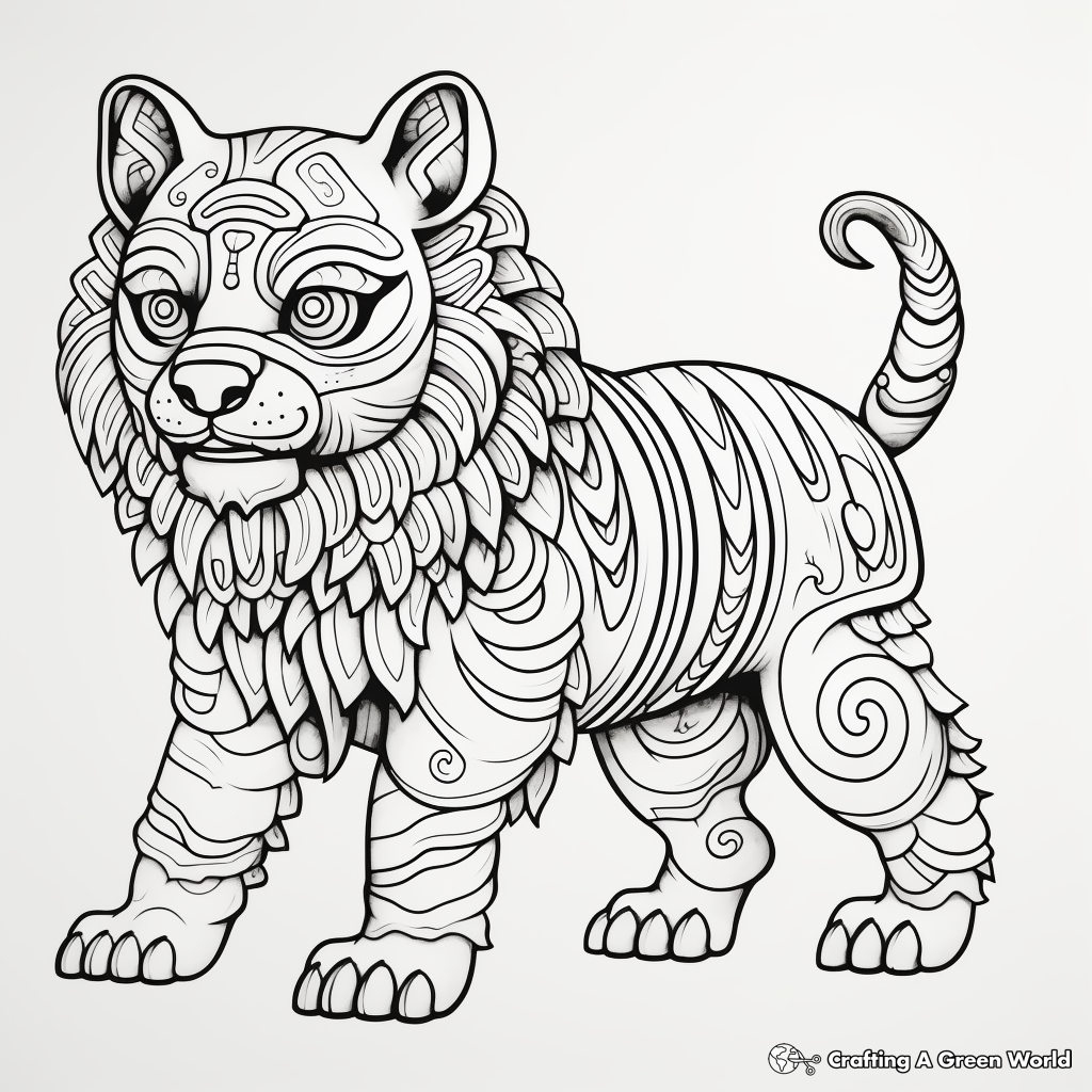 Chimeric Beast Coloring Pages 4
