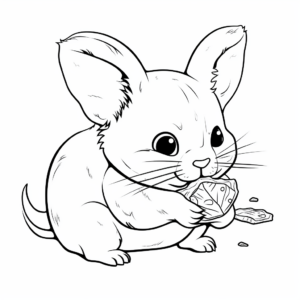 Chinchilla Eating Food Coloring Pages 1