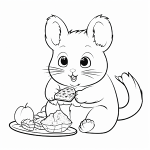 Chinchilla Eating Food Coloring Pages 3