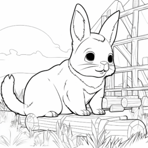 Chinchilla in Habitat 3D Coloring Pages 1