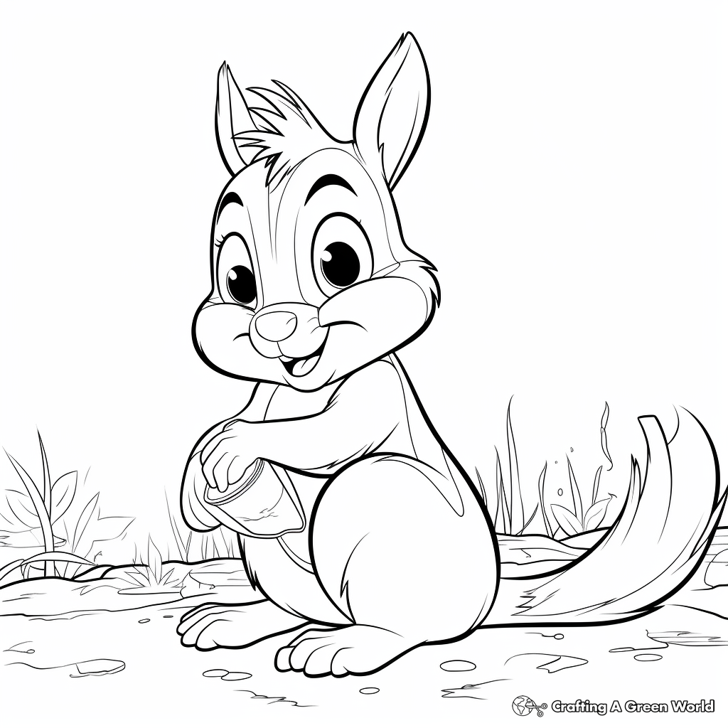 Chipmunk and Friends: Forest Animal Coloring Pages 2