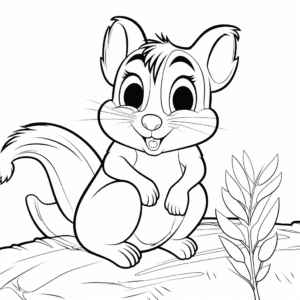 Chipmunk and Friends: Forest Animal Coloring Pages 3