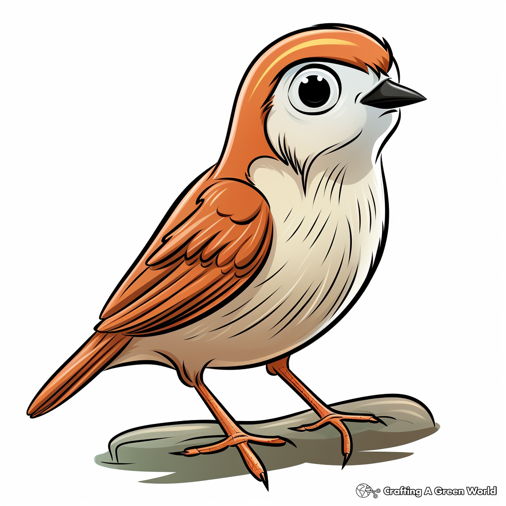 Chipping Sparrow Coloring Pages for Kids 2