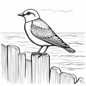 Chipping Sparrow Coloring Pages for Kids 3