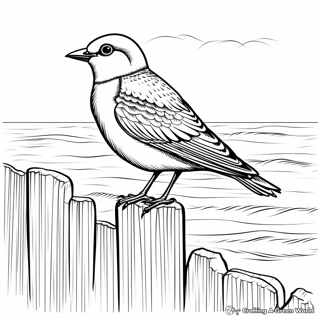 Chipping Sparrow Coloring Pages for Kids 3
