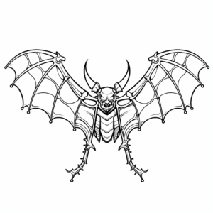 Chiroptera-Inspired Abstract Bat Coloring Pages 4