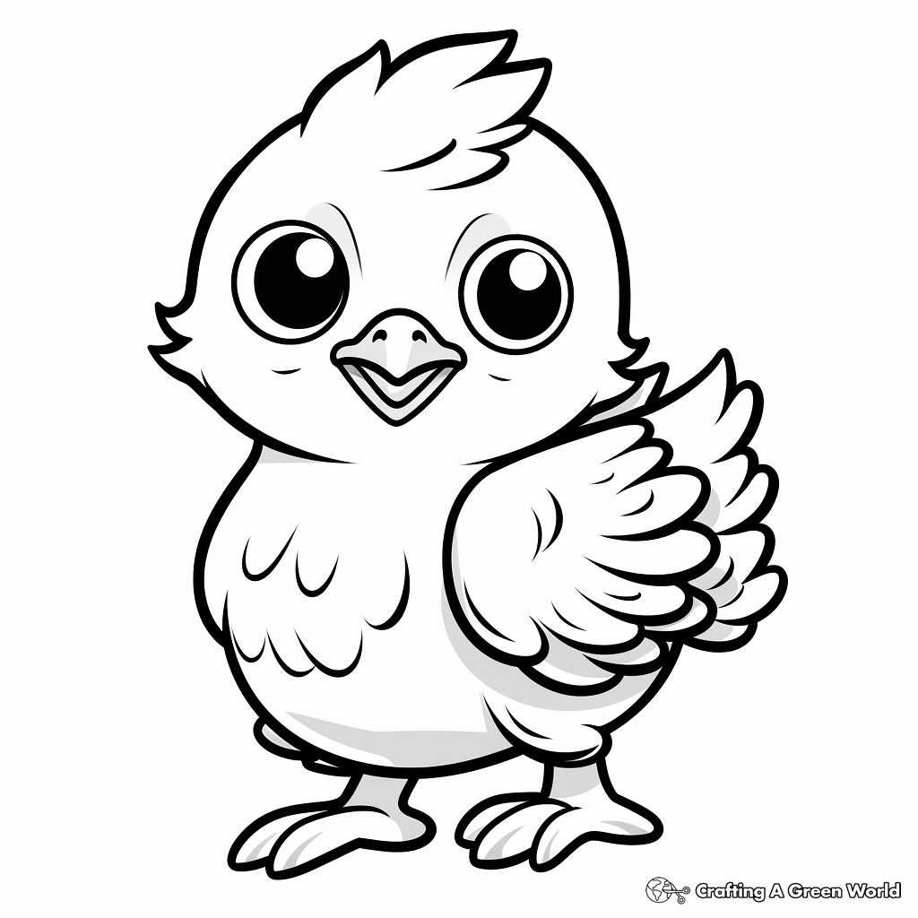 Chirpy Baby Chick Coloring Pages 4