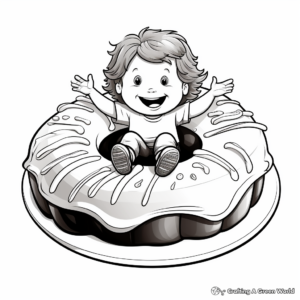 Chocolate Donut Delight Coloring Pages 1