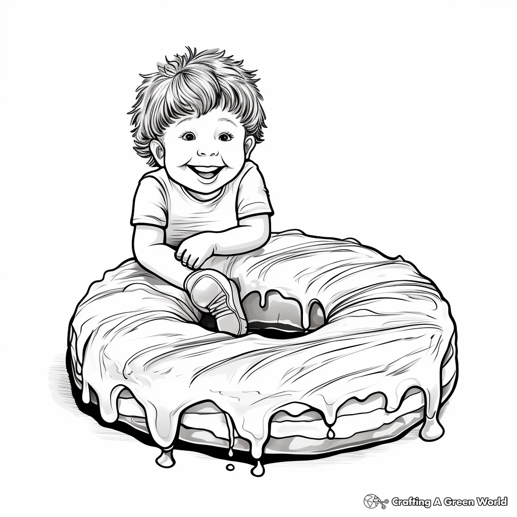 Chocolate Donut Delight Coloring Pages 2