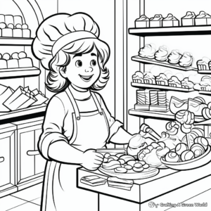Chocolatier in Action Coloring Pages 2