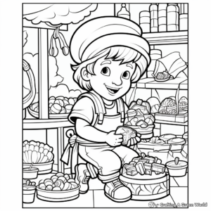 Chocolatier in Action Coloring Pages 3