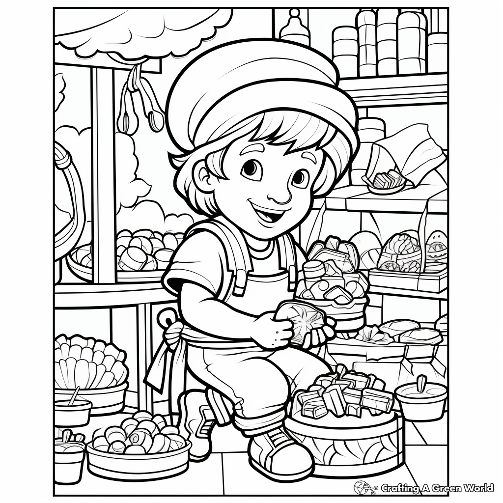Chocolatier in Action Coloring Pages 3