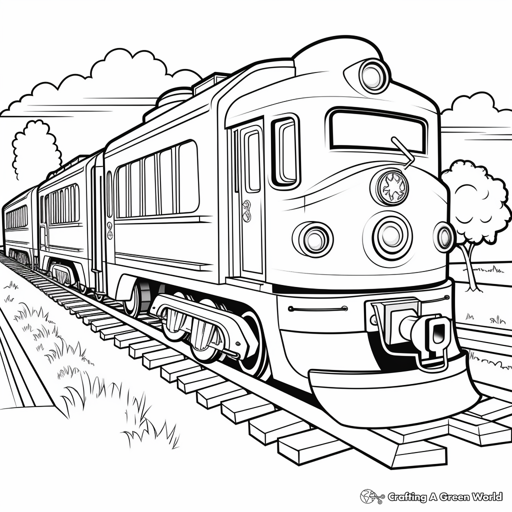 Choo-Choo Train Coloring Sheets for Toddlers 2