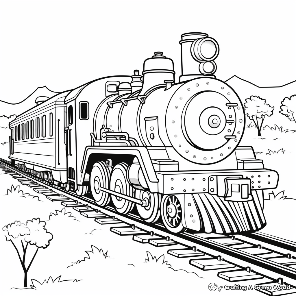 Choo-Choo Train Coloring Sheets for Toddlers 4