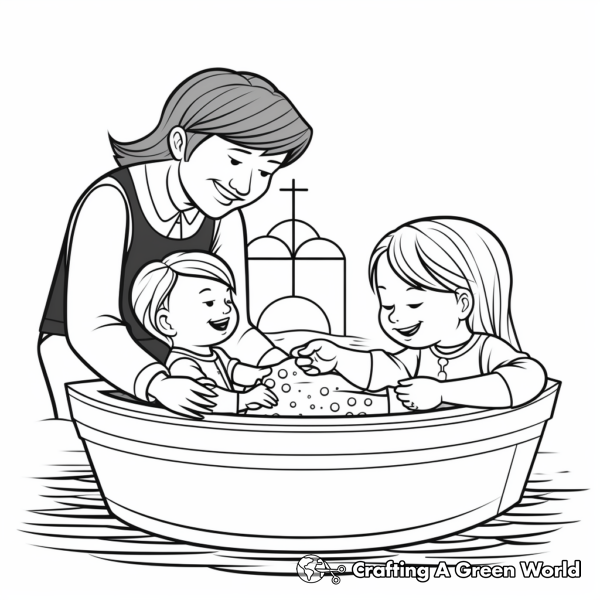 Christening Baptism Coloring Pages 1