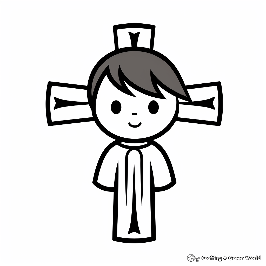 Christian Symbol: Cross Coloring Pages 1