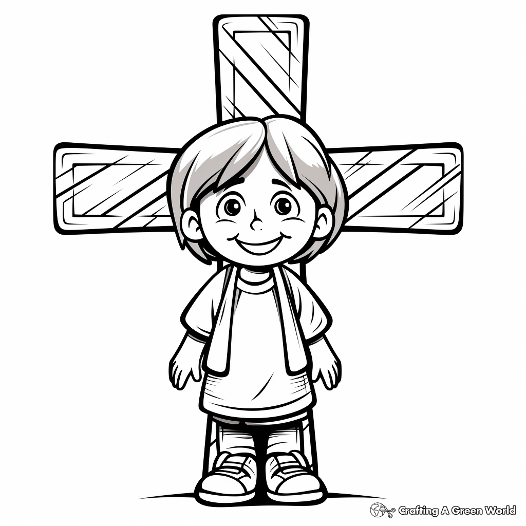 Christian Symbol: Cross Coloring Pages 2
