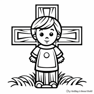 Christian Symbol: Cross Coloring Pages 3