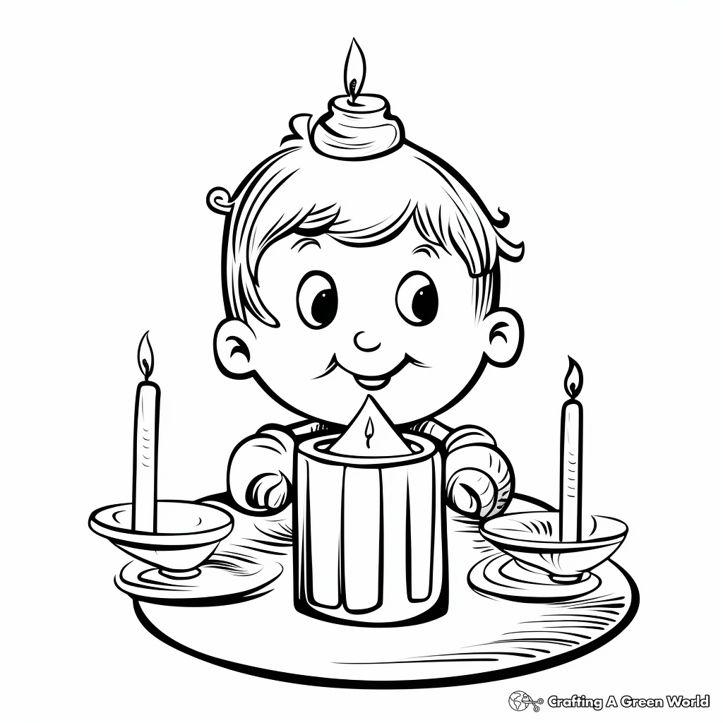 Christmas Candlelight Coloring Pages 2
