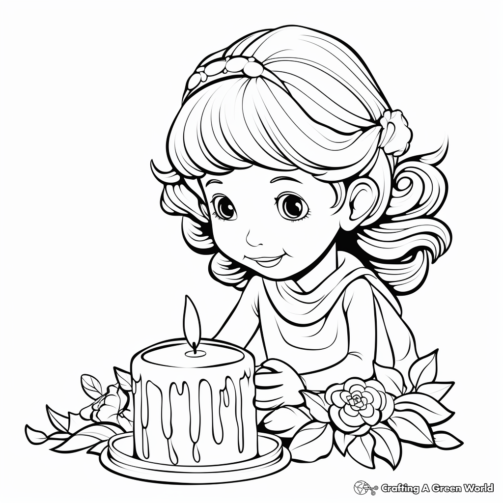 Christmas Candlelight Coloring Pages 3