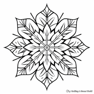 Christmas-Themed Winter Mandala Coloring Pages 4