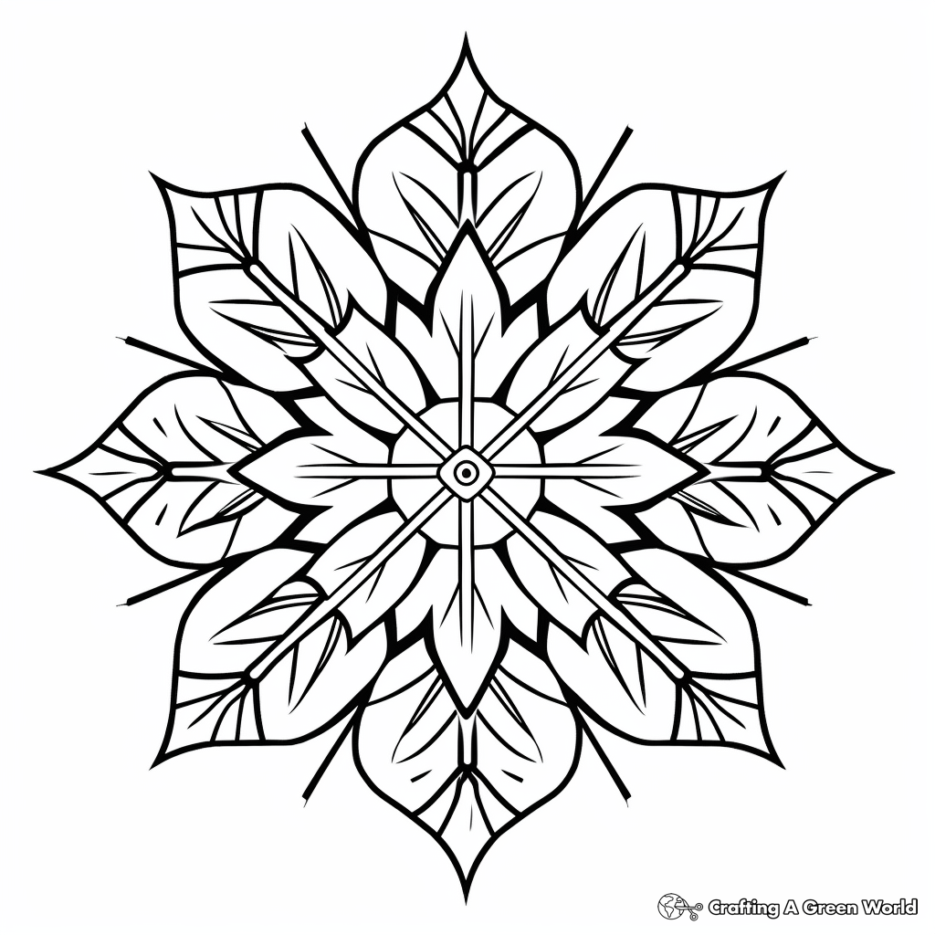 Christmas-Themed Winter Mandala Coloring Pages 4